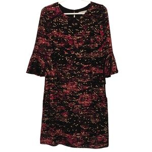 Studio One | Black & Pink Bell Sleeve Dress NWT